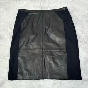 NWT‎ Halogen Genuine Leather & Ponte Knit Pencil Skirt from Nordstrom’s Size 12